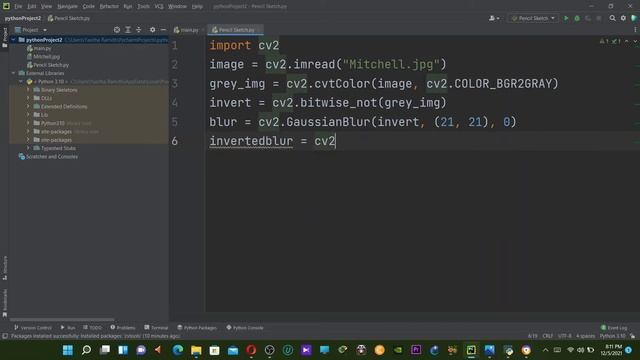Pencil Sketch With Python (Mitchell Dilhara CV2) смотреть онлайн