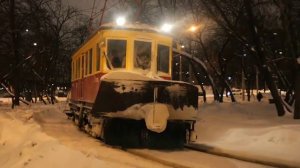 "Младший брат СДПМа!" Трамвай-снегоочиститель ГС4-0112 (ГВРЗ), Новогиреево.