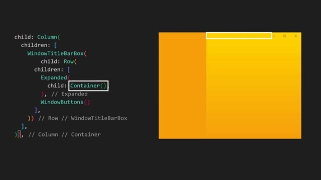 Flutter desktop - custom window title bar, minimize, maximize, close buttons on Windows