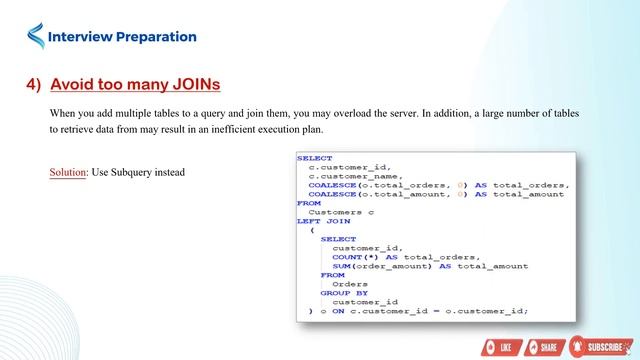 SQL Query Optimization #sql #interviewquestions #optimization