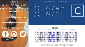 Acoustic Guitar Backing Track | C Major (80 Bpm)