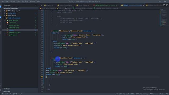 Node Js Tutorials Bangla #15 delete file