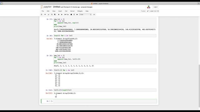 For Loops and List Comprehensions in Julia смотреть онлайн