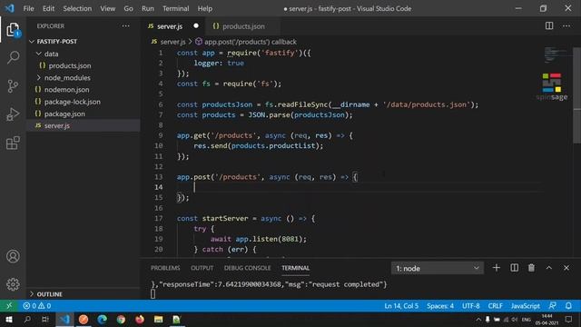 How to process POST requests using Fastify for REST APIs ⭐️ Spinsage