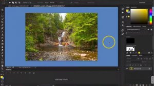 Editing with content aware and camera raw in Photoshop.