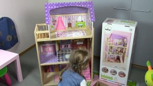 Kidkraft Kayla Dollhouse Домик для кукол с мебелью Играем куклами Распаковка игрушки