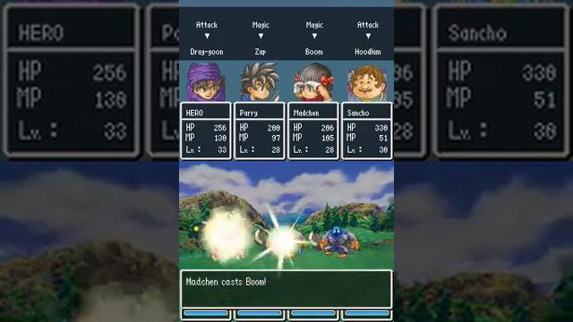 Dragon Quest V: Hand of the Heavenly Bride Nintendo DS Gameplay - Battle Grass