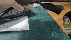 Замена кожаных ручек на сумке.