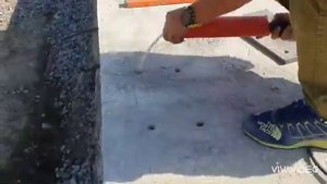 Установка закладной  на химический анкер Hilti Hit RE 500