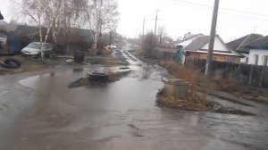 Бийский трамвай. Заречье. Tram in the city of Biysk. Beyond the river