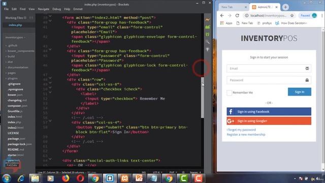 38 || Login Page Setup ||Point of sale system in PHP || PHP  8 || #code