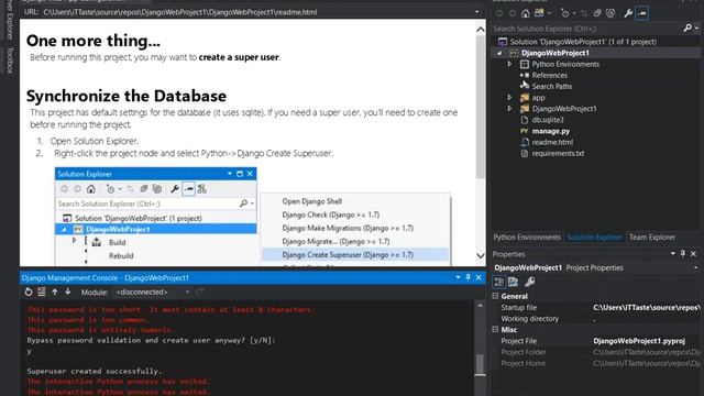 Python Django Web Project in Visual Studio 2019 (Getting Started) смотреть онлайн