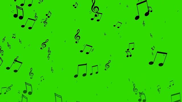 Футаж ноты на зелёном фоне - хромакей смотреть онлайн