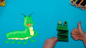 Поделки для детей, сделать поделку гусеницу своими руками