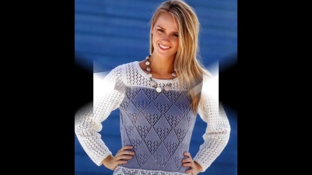 Двухцветный Джемпер Спицами - 2019 / Bicolour Sweater / Bicolor Pullover смотреть онлайн