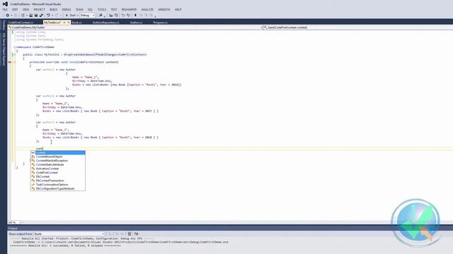 Создание кастомного инициализатора базы данных смотреть онлайн