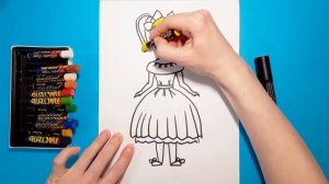Как нарисовать КУКЛУ (ДЕВОЧКУ). Рисуем с детьми. How to draw a DOLL (GIRL).