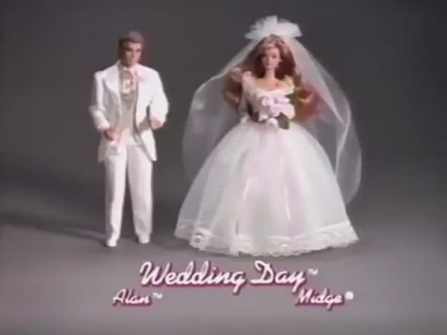 1990 Реклама подруги куклы Барби Wedding Day Midge