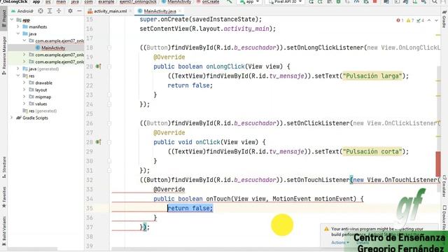 07 - UD Android - OnLongClickListener OnTouchListener OnClickListener смотреть онлайн