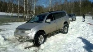 Паджеро Спорт по снегу 4х4