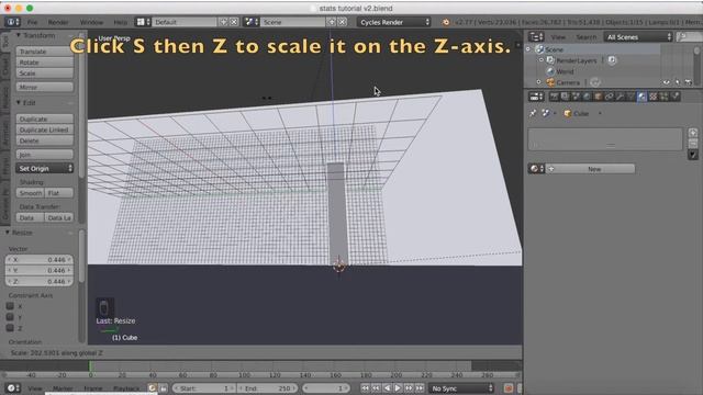 [2.79] Bar Graphs Animation Tutorial, Blender Statistics.