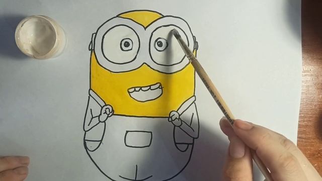How to draw a MINION/cartoon coloring MINION for kids. Как нарисовать МИНЬОНЫ.Раскраска МИНЬОН. #3