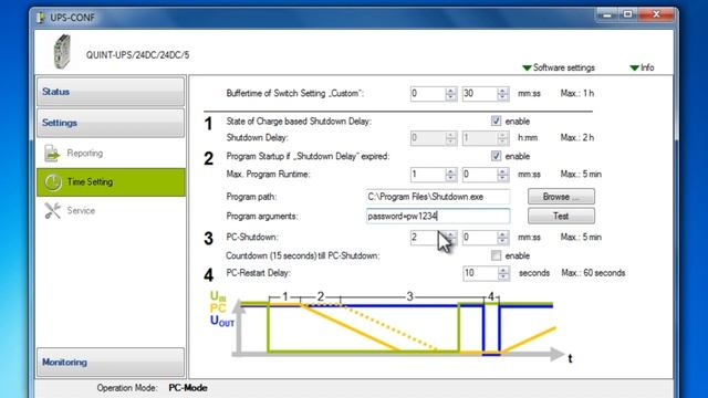 UPS-CONF: Configure PC mode смотреть онлайн