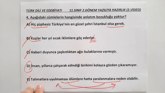 11.Sınıf Türk Dili ve Edebiyatı 2.Dönem 1.Yazılı Soruları (YENİ) | 11.Sınıf Edebiyat 2.Dönem 1.Sına смотреть онлайн