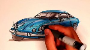 6min Marker sketch (RENAULT ALPINE) A110