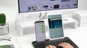 Seenda Backlit Multi Device Wireless Bluetooth Keyboard with Phone/ iPad Holder