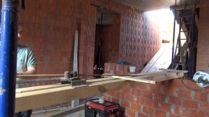 Бетонная лестница с площадкой. Монтаж / Betontreppe. Бетонщик ступенек