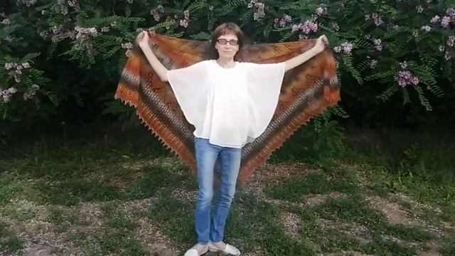 Шаль "Замерзшие листья". смотреть онлайн