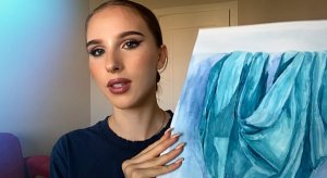 Попытка написать композицию из драпировки в новой акварельной технике ?