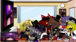 FNAF 1 + Puppet Reacts To “Purple Girl” | FNAF | (Gacha Club/Plus) |