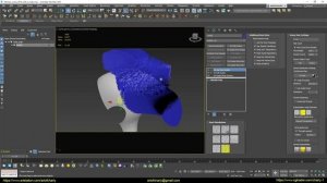 Ornatrix/3ds Max: Рост волос в нужной области.