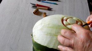 карвинг арбуз вырезание watermelon carving  1 часть