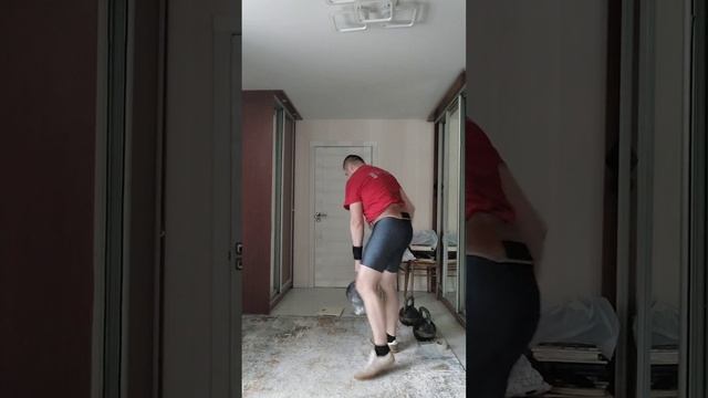 Швунг гири 55 кг по 10 раз каждой рукой... Для начала!)) смотреть онлайн