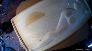 резьба по дереву девушка и море часть 2.