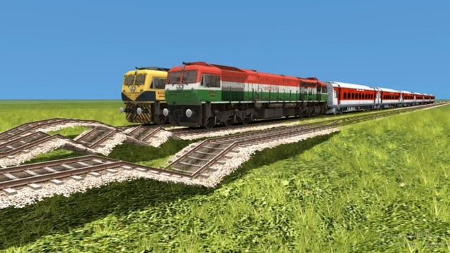 3 TRAINS RUNNING ON RISKY RAILWAY TRACKS| Train Simulator 2022| #gamer #technogamerz #railway #vira