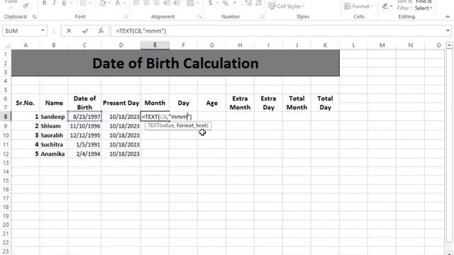 MS Excel Class - 8 | 2023 | Date of Birth смотреть онлайн