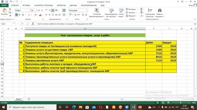 Бухгалтерские проводки по учету кредиторской задолженности перед поставщиками и подрядчиками.