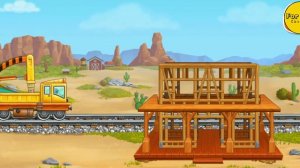 How to GoKids Games | Build railroad tracks , train bogie and train station.