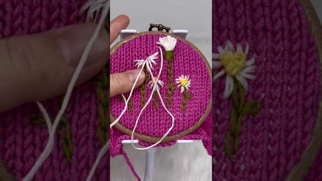Вышивка для начинающих ромашки