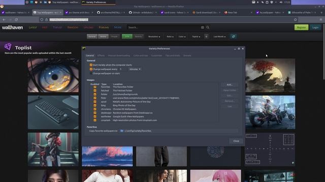 Linux Mint 20.2 Xfce4 - Theming Xfce4 - run scripts - variety - create Sandy Arc theme - ricing