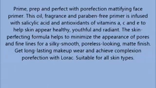 LORAC POREfection Mattifying Face Primer, 1 7 fl oz смотреть онлайн