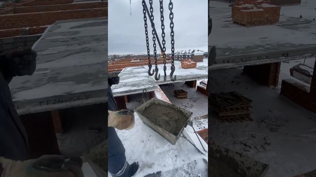 Монтаж плит перекрытия
