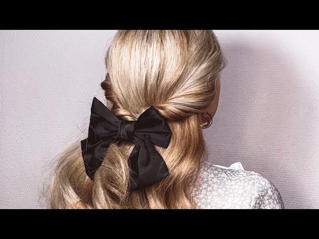 SIMPLE & CUTE HALF UP HAIRSTYLE TUTORIAL \ СТИЛЬНАЯ ПРИЧЕСКА НА РАСПУЩЕННЫЕ ВОЛОСЫ
