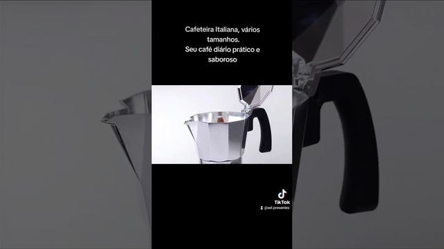 Cafeteira Italiana em inox, seu Café prático e saboroso. Visite nossa loja.