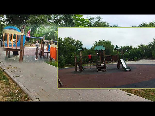 ПРОГУЛКА С ДЕТЬМИ ПО ПАРКУ, ДЕТСКИЕ ПЛОЩАДКИ В АСТРАХАНИ смотреть онлайн
