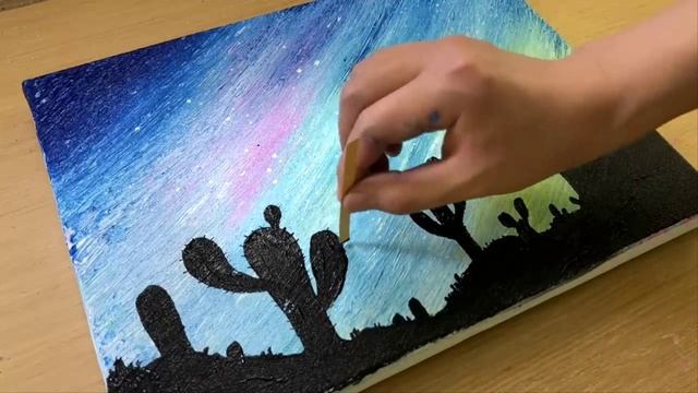 Рисуем красиво ночное небо.